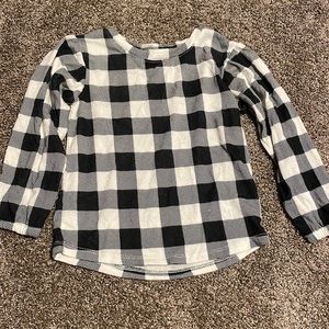 Cat & Jack Black & White Check Top. XS(4-5)